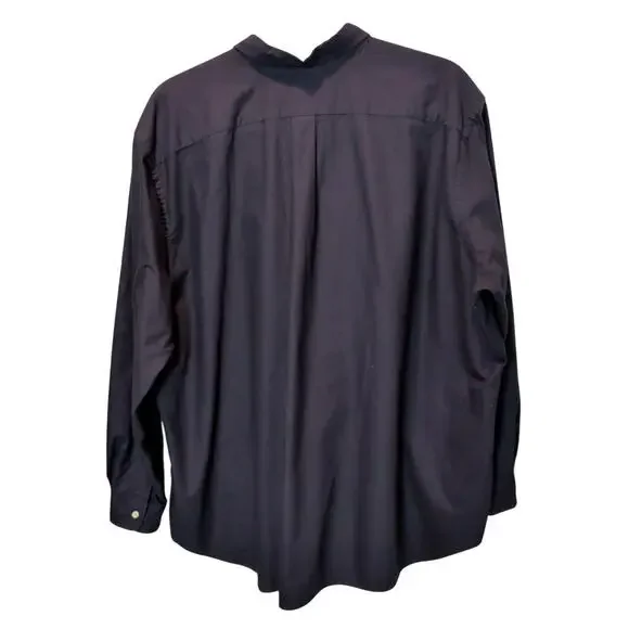 Ralph Lauren Men's Sz 3XB Navy Blue Button Down Shirt Long Sleeve Big & Tall - Picture 3 of 5